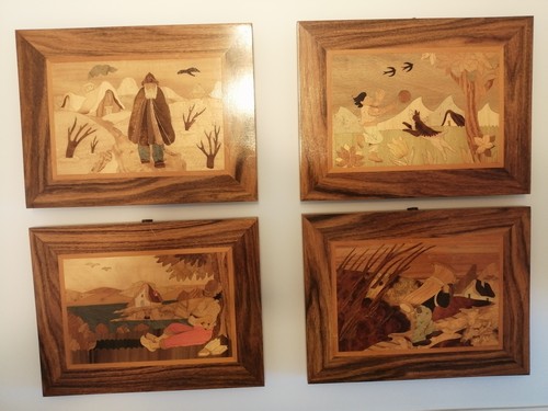 Quadri in legno intarsiato